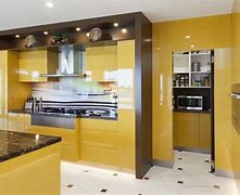 Image result for Black Gloss Kitchen Cabinets