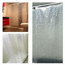 Image result for Clear Shower Curtain with Design