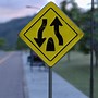 Image result for Divided Highway Ahead Sign