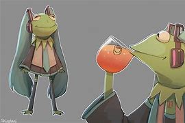 Image result for Kermit the Frog Anime Girl