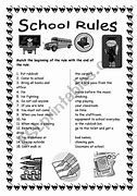 Image result for Black and White Image of School Rules