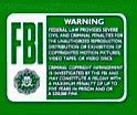 Image result for Green FBI Warning Screen VHS