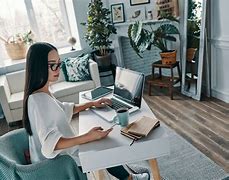 Image result for Person Working From Home Computer Printer
