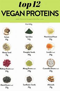 Image result for Vegan Protein Chart