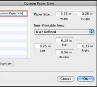 Image result for Custom Paper Size