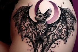 Image result for Feminine Bat Tattoo