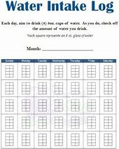 Image result for Water Intake Chart Log
