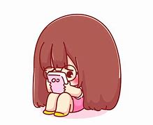 Image result for Looking at Phone Cartoon