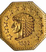 Image result for 1852 Octagonal Gold Coin