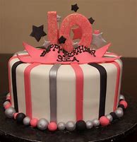 Image result for 10 Yr Old Birthday Cake for Girl Rose Gold