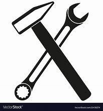 Image result for Hammer and Wrench Clip Art Black and White