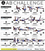 Image result for AB Workout Calendar Challenge for Women