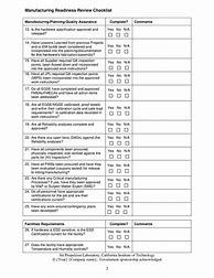 Image result for Production Readiness Checklist Template