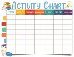 Image result for Activity Chart Template