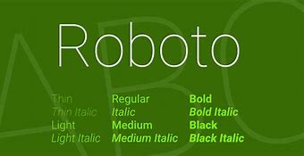 Image result for Roboto Arial Font