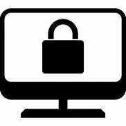 Image result for Image of a Computer Screen and a Lock Symbol