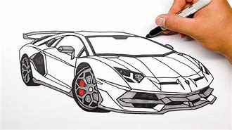 Image result for Lamborghini Aventador SVJ Drawing