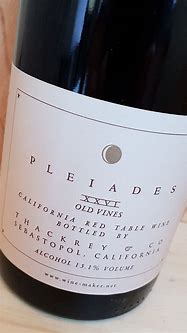 Image result for Sean Thackrey Pleiades XVII Old Vines