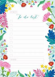 Image result for Floral to Do List Printable
