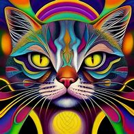 Image result for Trippy PFP Cat