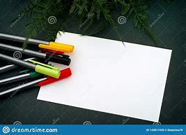 Image result for Blank White Paper with Pen Dark