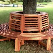 Image result for Wooden Tree Bench