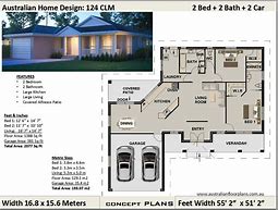 Image result for 2 Bedroom House Plans with Garage