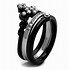 Image result for Black Crown Ring Wedding Sets
