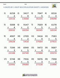 Image result for 4 Digit Multiplication