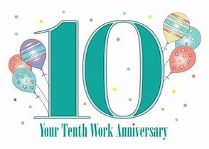 Image result for 10 Year Work Anniversary Card