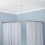 Image result for Supporting an L-shaped Shower Curtain Rail