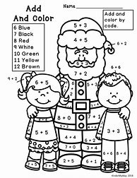 Image result for Colour by Numbers Printable Christmas Multiplication