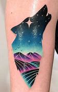 Image result for Galaxy and Wolf Tattoo Design