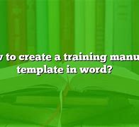 Image result for Training Manual Template for Word