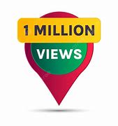 Image result for 1 Million Views PNG