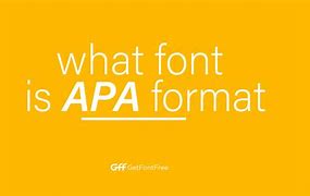 Image result for APA Font