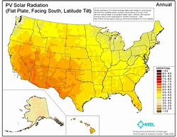 Image result for Solar Radiation Map USA