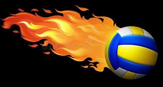 Image result for Volleyball with Flames