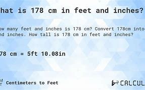 Image result for 178 Cm to FT