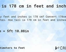 Image result for 178 Cm in Feet and Inches