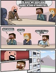 Image result for Minecraft Boardroom Meme