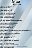 Image result for 30-Day Film Challenge