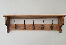 Image result for Coat Rack and Shelf Light Wood