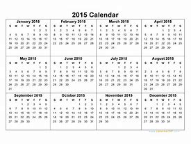 Image result for 2015 Monthly Calendar