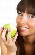 Image result for Girl Eating Green Apple