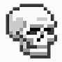 Image result for Pixel Skull Side View