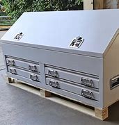 Image result for Metal Box with Drawer