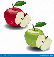 Image result for Red and Green Apple Clip Art