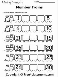 Image result for Kindergarten Worksheets Numbers 1 30