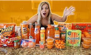 Image result for Orange Colored Foods Snacks